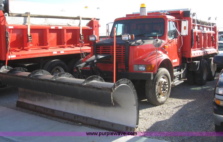 image for item 6544 1999 International 4900 dump truck with 13' dump bed and hoist