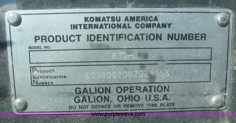 image for item 6556 1996 Galion 830B motor grader