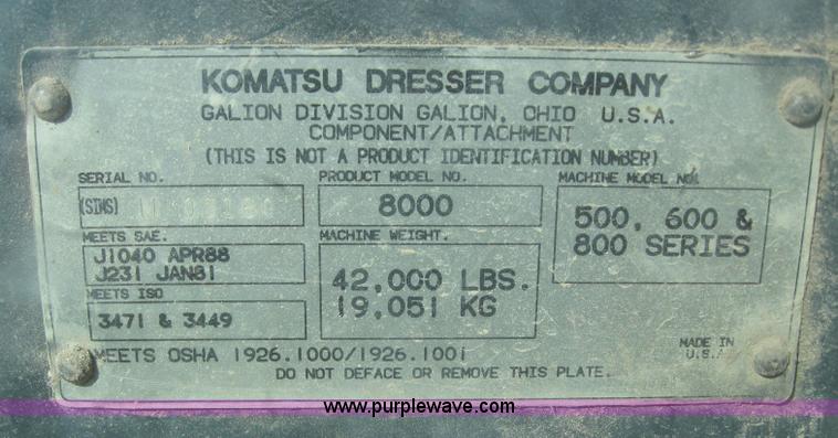 image for item 6556 1996 Galion 830B motor grader