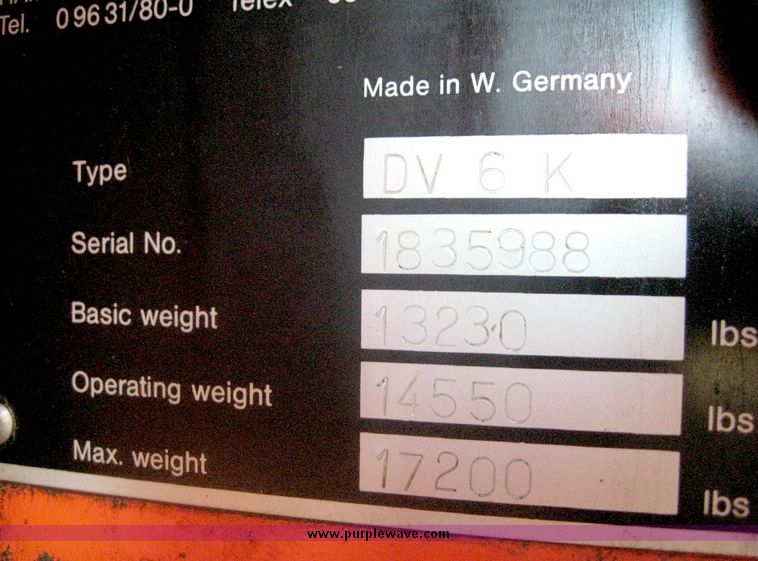 image for item 6559 1993 Hamm DV6K roller