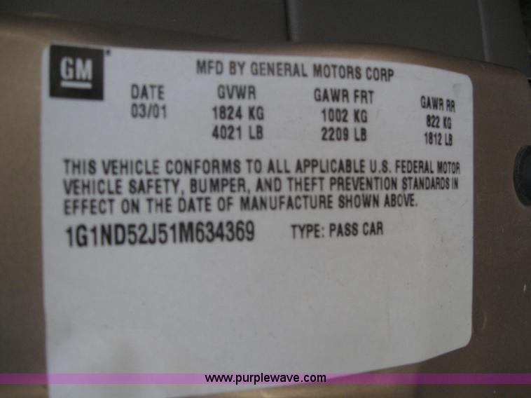 image for item 6633 2001 Chevrolet Malibu