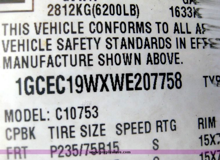 image for item 6683 1998 Chevrolet C1500
