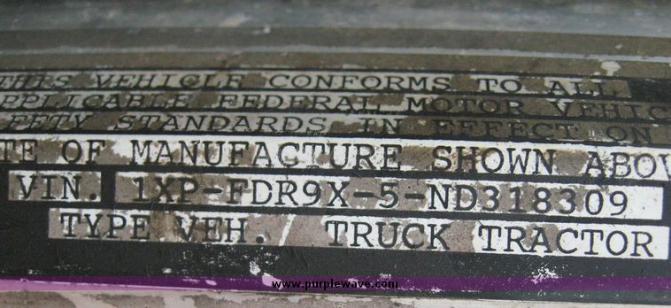 image for item 6698 1992 Peterbilt 378 tandem axle truck with 70 barrel tank