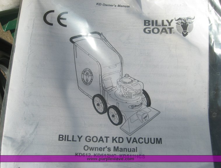 image for item 6712 Billy Goat KD612 26" lawn vacuum with bag