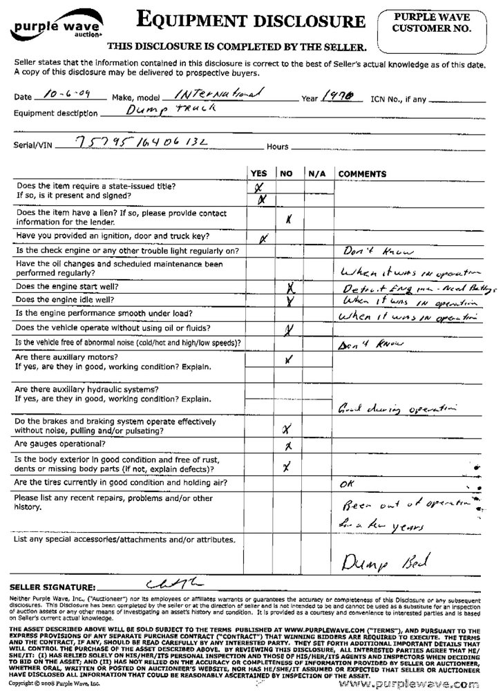 image for item 6746 International 10 wheel rake