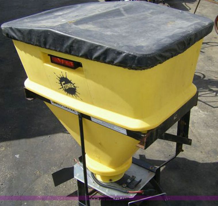 image for item 1004 Fisher Speedcaster tailgate-mounted electric salt spreader