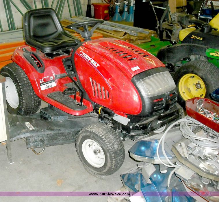 image for item 3831 Troy Bilt 50" cut riding lawn tractor