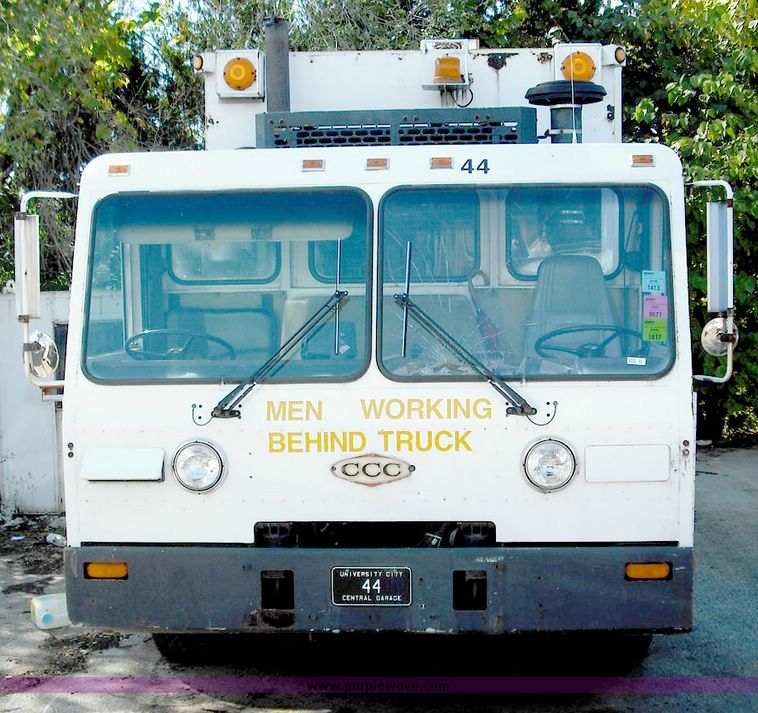 image for item 3884 1996 Crane Carrier Centurion low entry refuse truck with rear loader