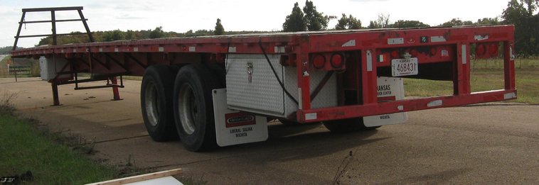 image for item 8014 1989 Fontaine 53' flatbed semi trailer