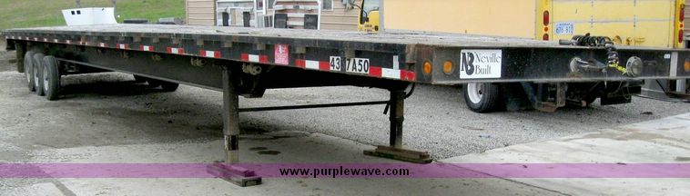 image for item 8626 2003 Neville Built flatbed semi trailer