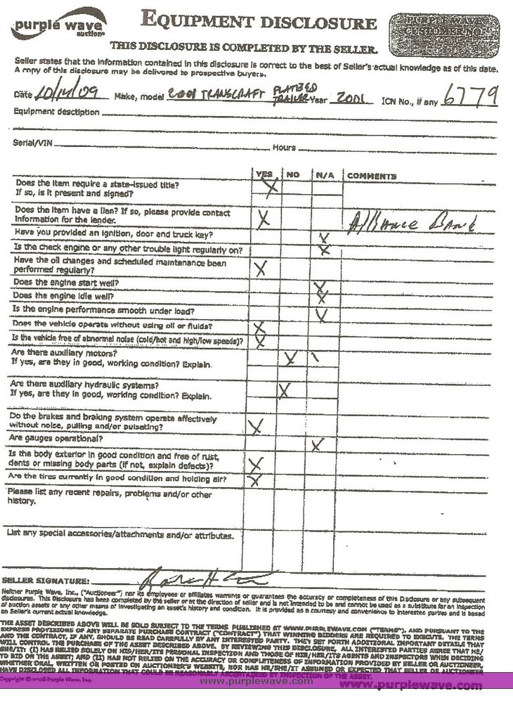 image for item 6779 2001 Transcraft Eagle W2 53'x102