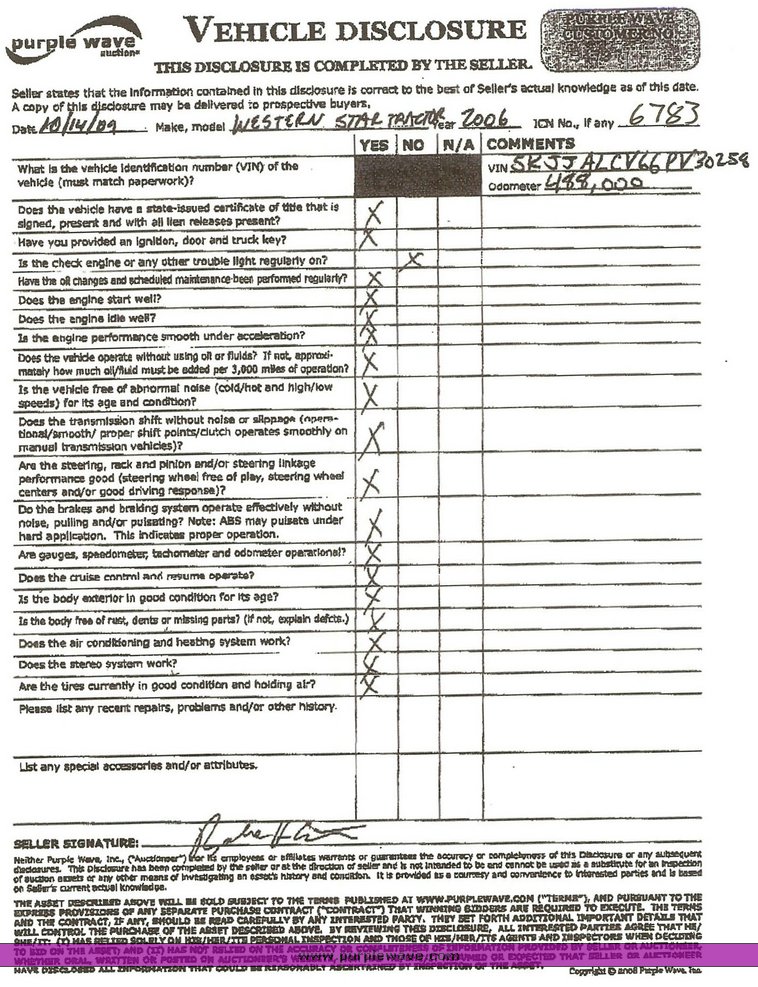 image for item 6783 2006 Western Star semi truck