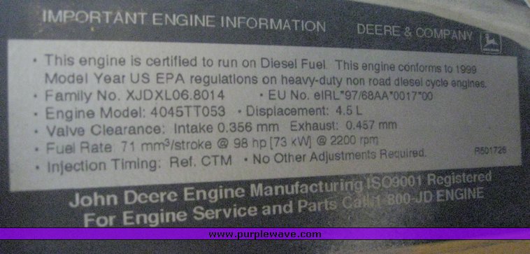 image for item 3910 1998 John Deere 410E loader backhoe