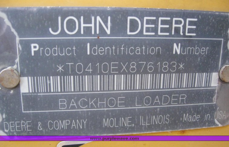 image for item 3910 1998 John Deere 410E loader backhoe