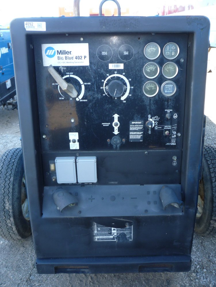 image for item 4092 Miller Big Blue 402D CC DC welding generator