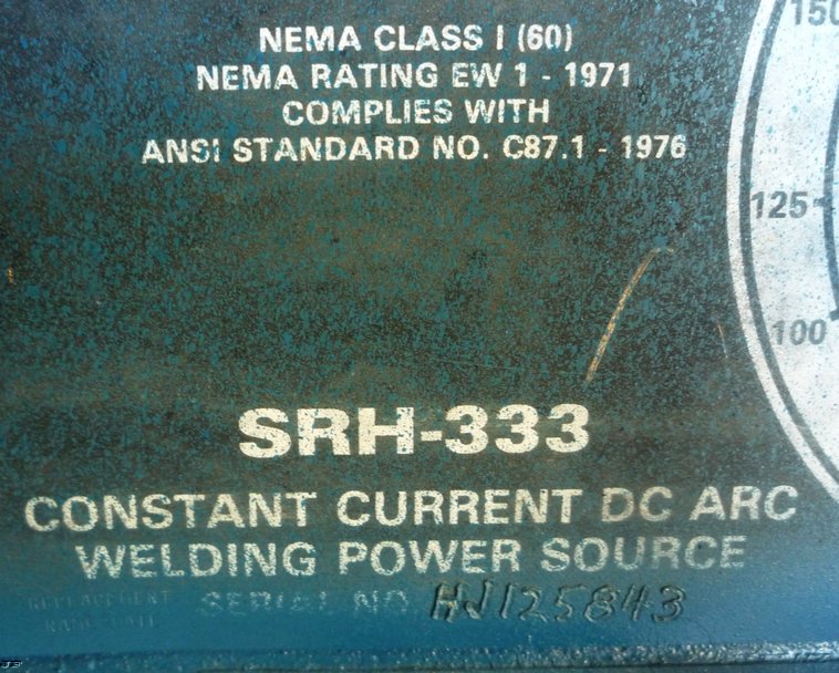 image for item 4123 Miller SRH-333 DC arc welder