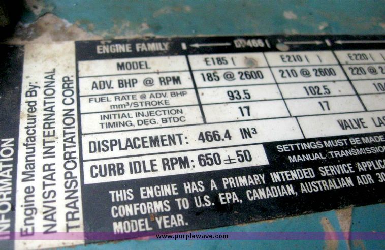image for item 5007 1990 International 7155 SADT dump bed truck