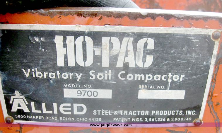 image for item 6841 Allied Ho-Pac vibratory plate compactor
