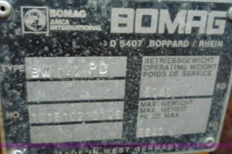 image for item 6873 Bomag BW142PD vibratory compactor