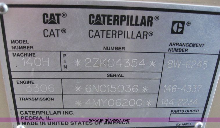 image for item 6897 Caterpillar 140H motor grader