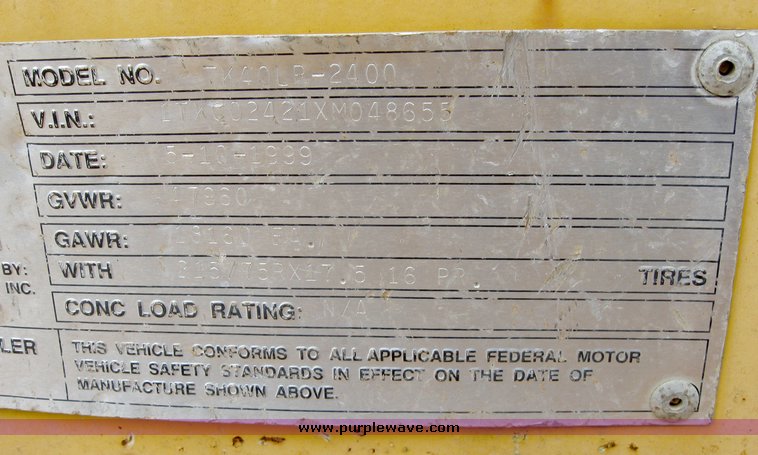 image for item 6951 Trail King 29' tandem axle trailer