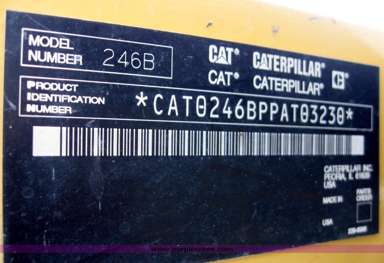 image for item 6955 Caterpillar 246B tracked skid steer