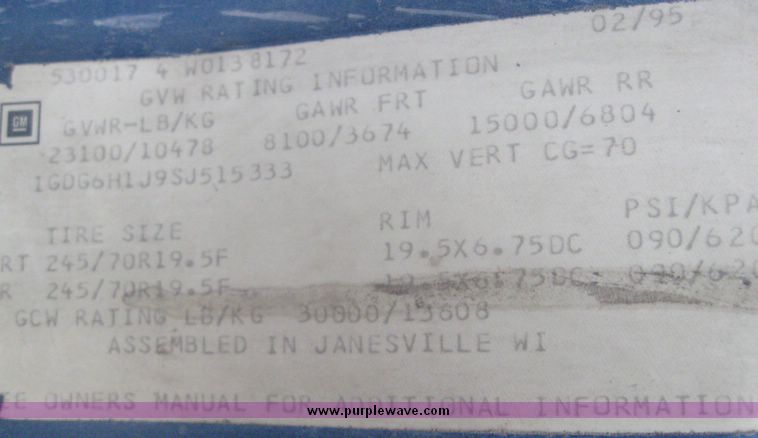 image for item 8016 1995 GMC Topkick