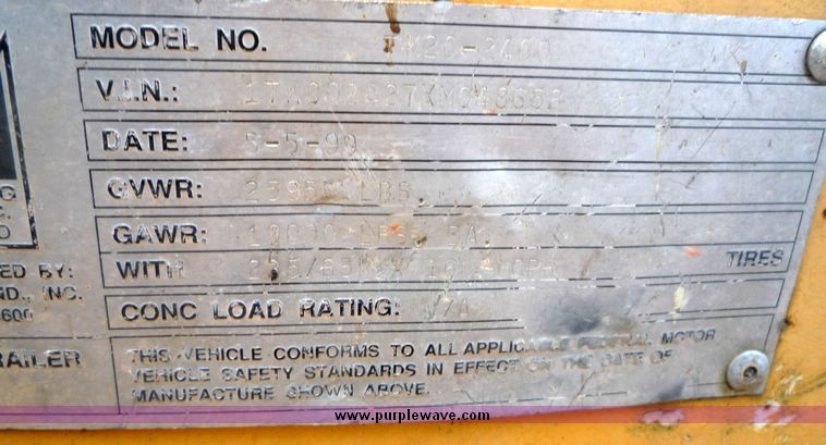 image for item 8029 Trail King tandem axle 29' trailer