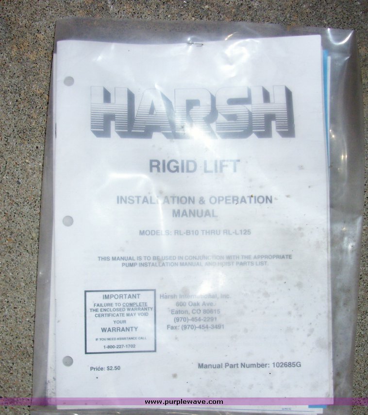 image for item 4152 Harsh Ridgid lift hoist kit