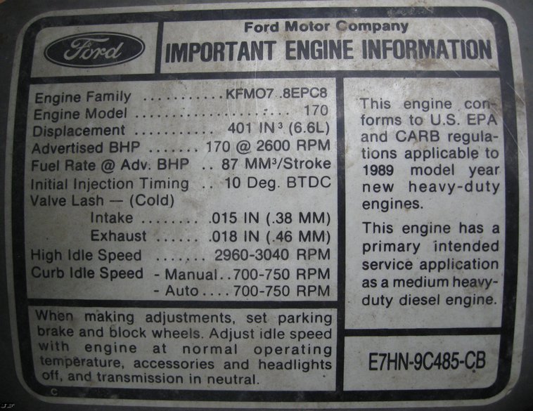 image for item 6787 1989 Ford Medium Heavy F700F truck