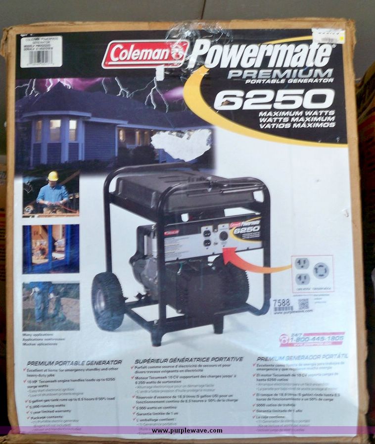 image for item 7593 Coleman Powermate Premium portable generator