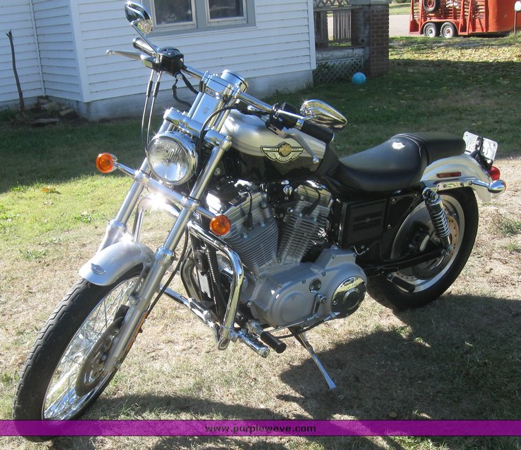 image for item 8022 2003 Harley Davidson XL 883 custom 100th anniversary edition motorcycle