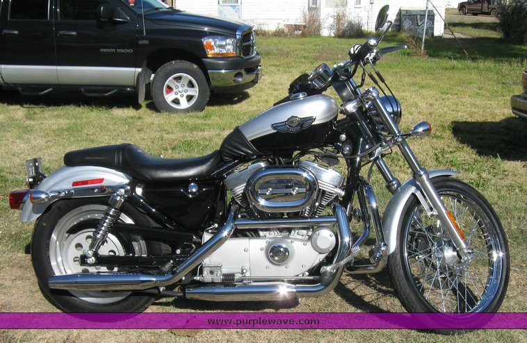 image for item 8022 2003 Harley Davidson XL 883 custom 100th anniversary edition motorcycle