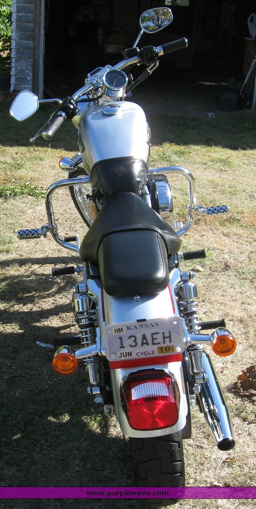 image for item 8022 2003 Harley Davidson XL 883 custom 100th anniversary edition motorcycle