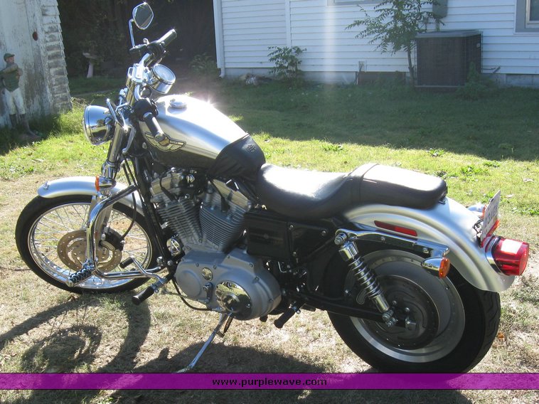 image for item 8022 2003 Harley Davidson XL 883 custom 100th anniversary edition motorcycle