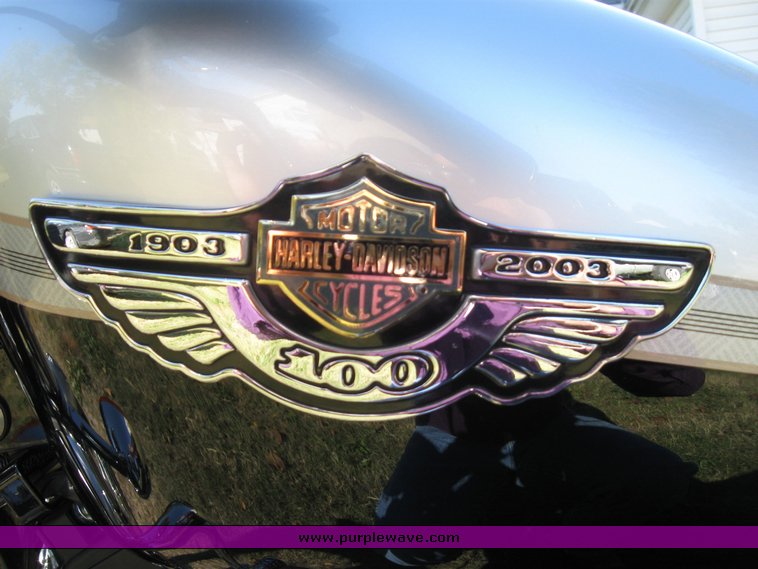 image for item 8022 2003 Harley Davidson XL 883 custom 100th anniversary edition motorcycle