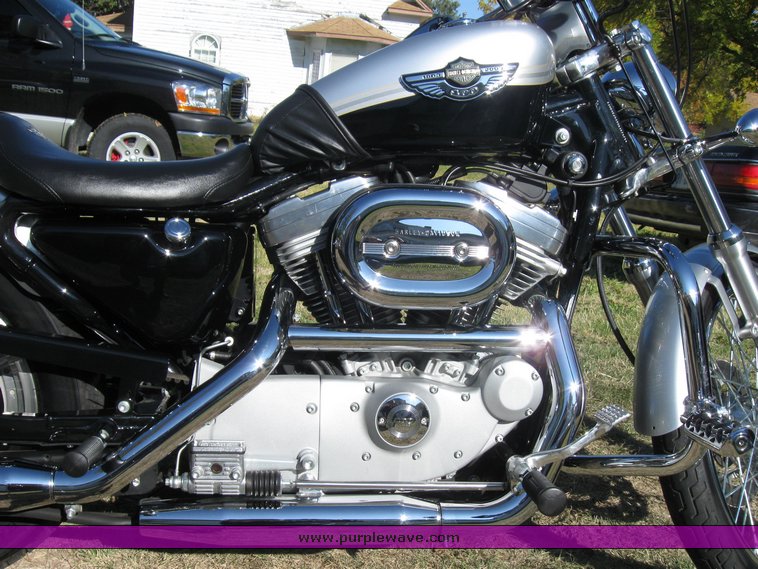 image for item 8022 2003 Harley Davidson XL 883 custom 100th anniversary edition motorcycle