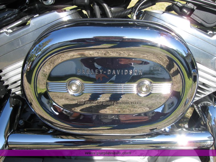 image for item 8022 2003 Harley Davidson XL 883 custom 100th anniversary edition motorcycle