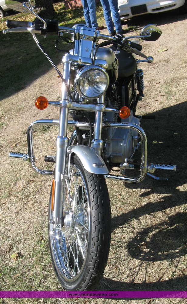 image for item 8022 2003 Harley Davidson XL 883 custom 100th anniversary edition motorcycle