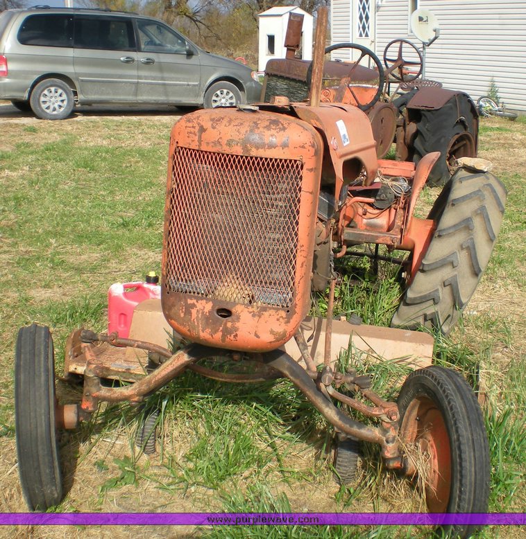 image for item 1502 Allis Chalmers B tractor with belly mower