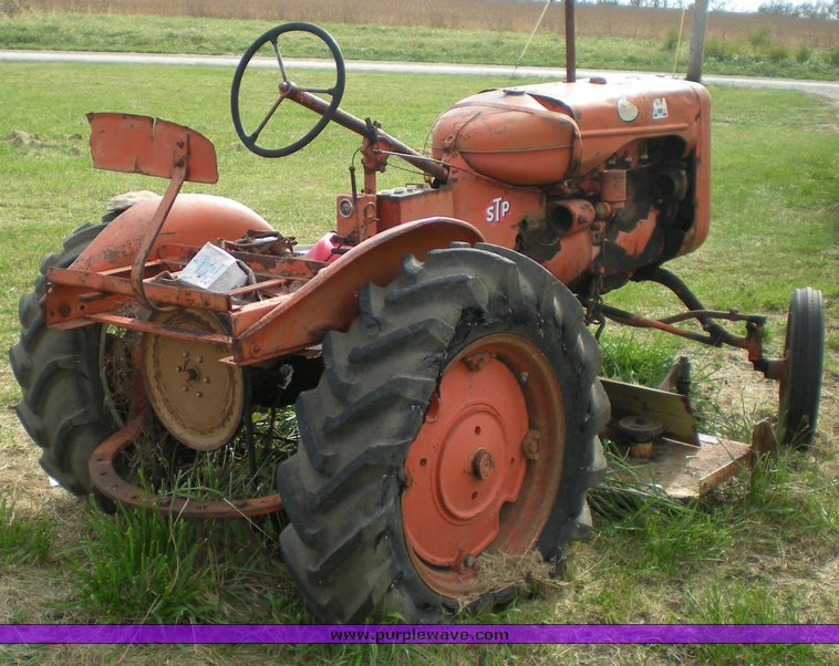 image for item 1502 Allis Chalmers B tractor with belly mower