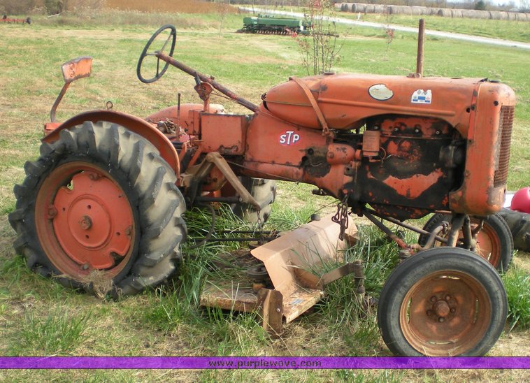 image for item 1502 Allis Chalmers B tractor with belly mower