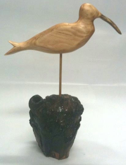 image for item 3038 Hand carved shore bird decoy replica