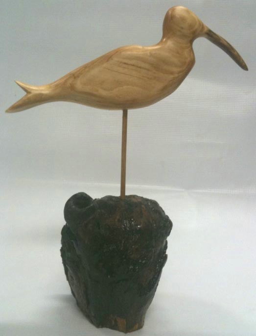 image for item 3038 Hand carved shore bird decoy replica