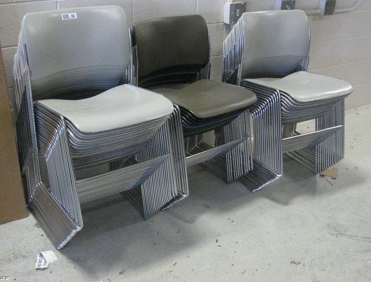 image for item 6509 (113) GF Business Furniture stackable metal chairs