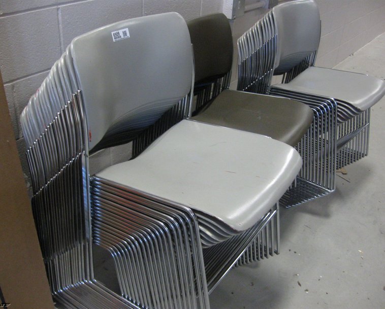 image for item 6509 (113) GF Business Furniture stackable metal chairs
