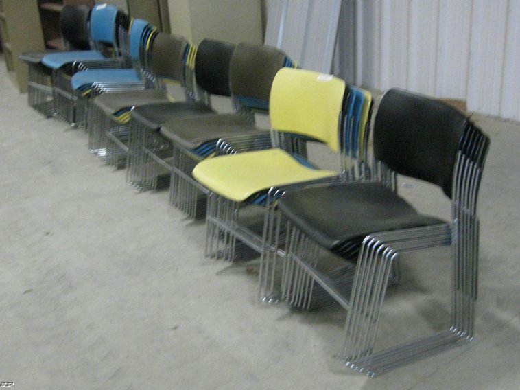 image for item 6509 (113) GF Business Furniture stackable metal chairs