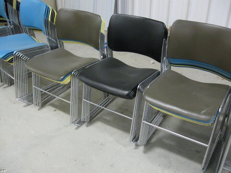 image for item 6509 (113) GF Business Furniture stackable metal chairs