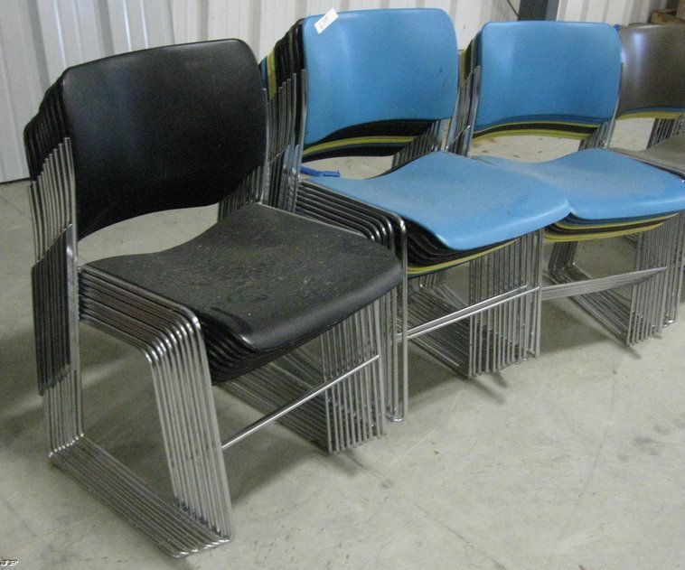 image for item 6509 (113) GF Business Furniture stackable metal chairs