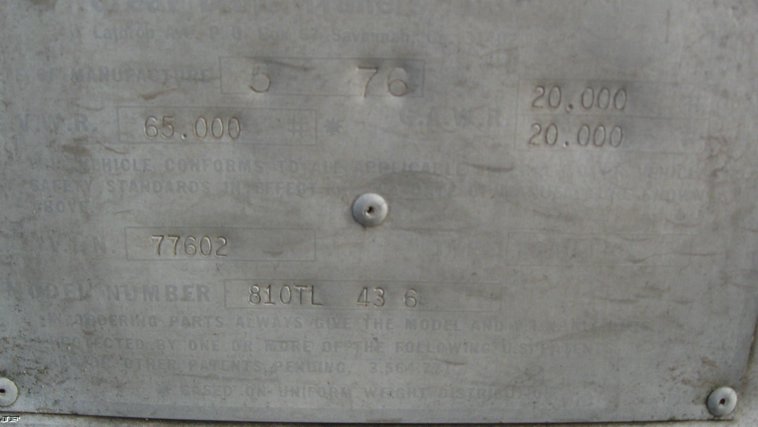 image for item 6528 1976 Great Dane 43.5' dry van trailer